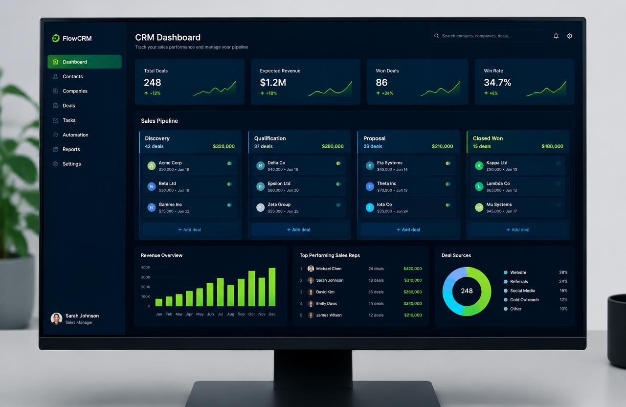 Custom CRM dashboard