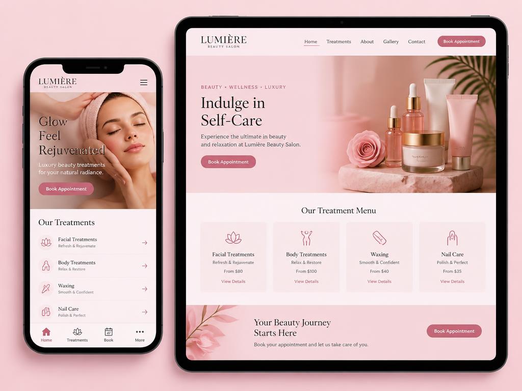 Beauty salon website